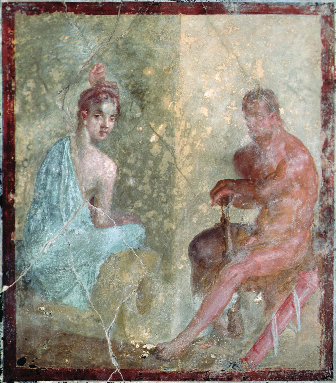 Oturan Çift, Pompei, İtalya (fresk) by Roman