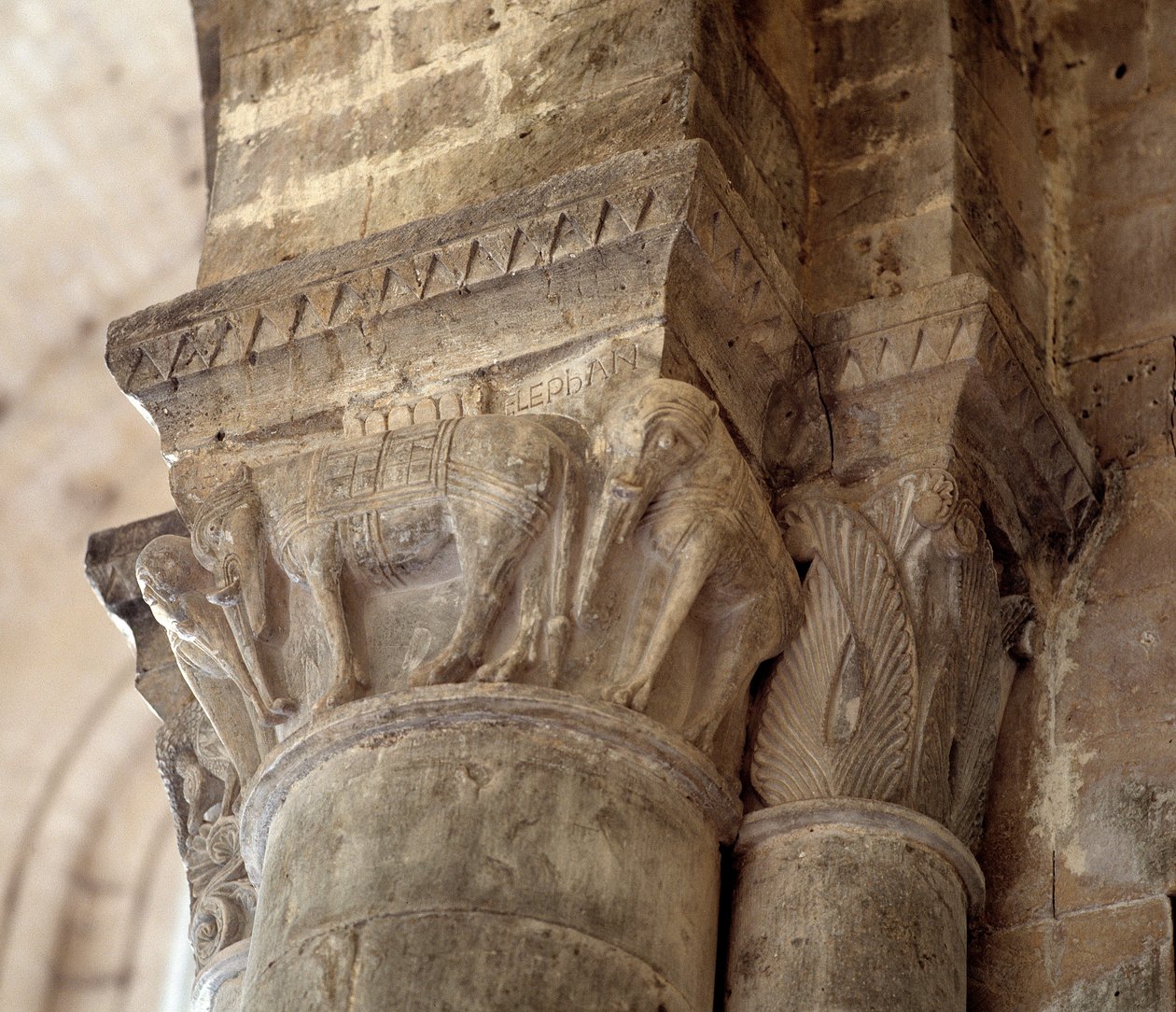 Filler (nefin oyulmuş başkenti by Romanesque
