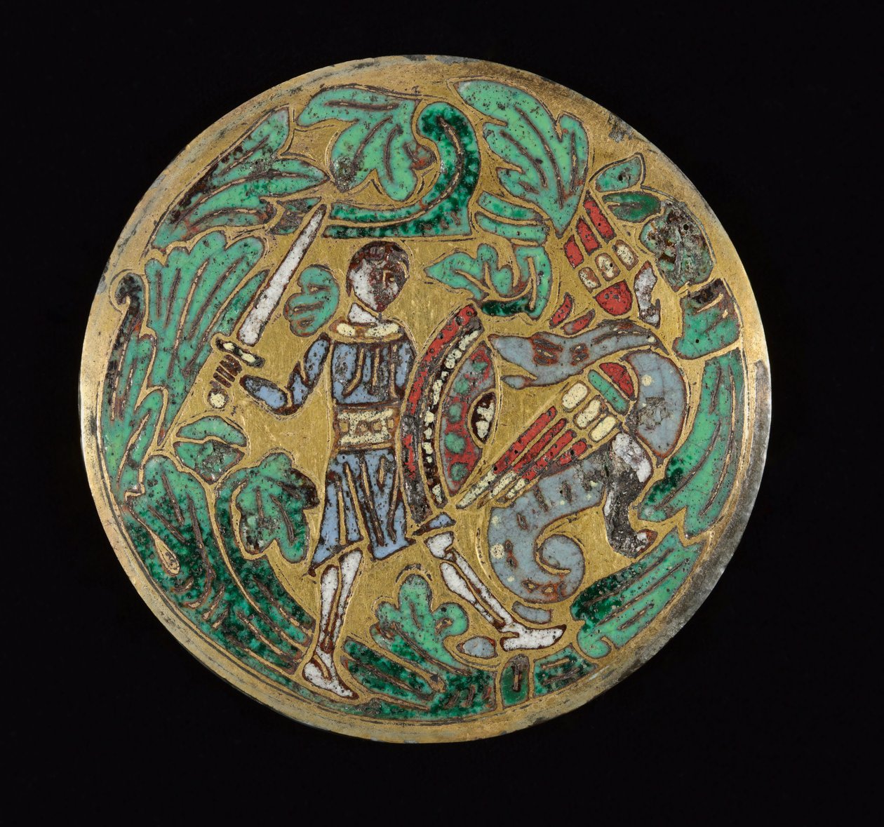 Ejderhayla Dövüşen Savaşçı, c.1170-1180 by Romanesque
