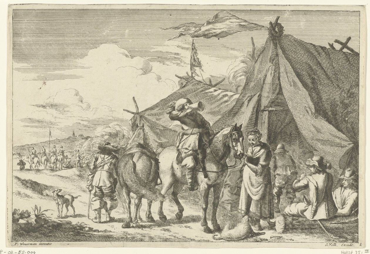 Biniciler çadırlarda dinleniyor by Romeyn de Hooghe (rejected attribution)