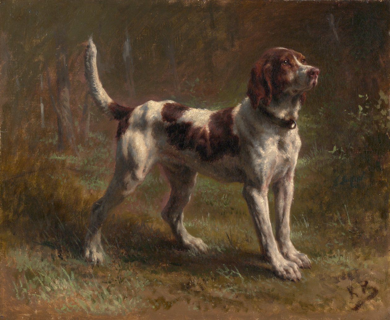 Bir Bloodhound Briket Hound, ca. 1856. by Rosa Bonheur