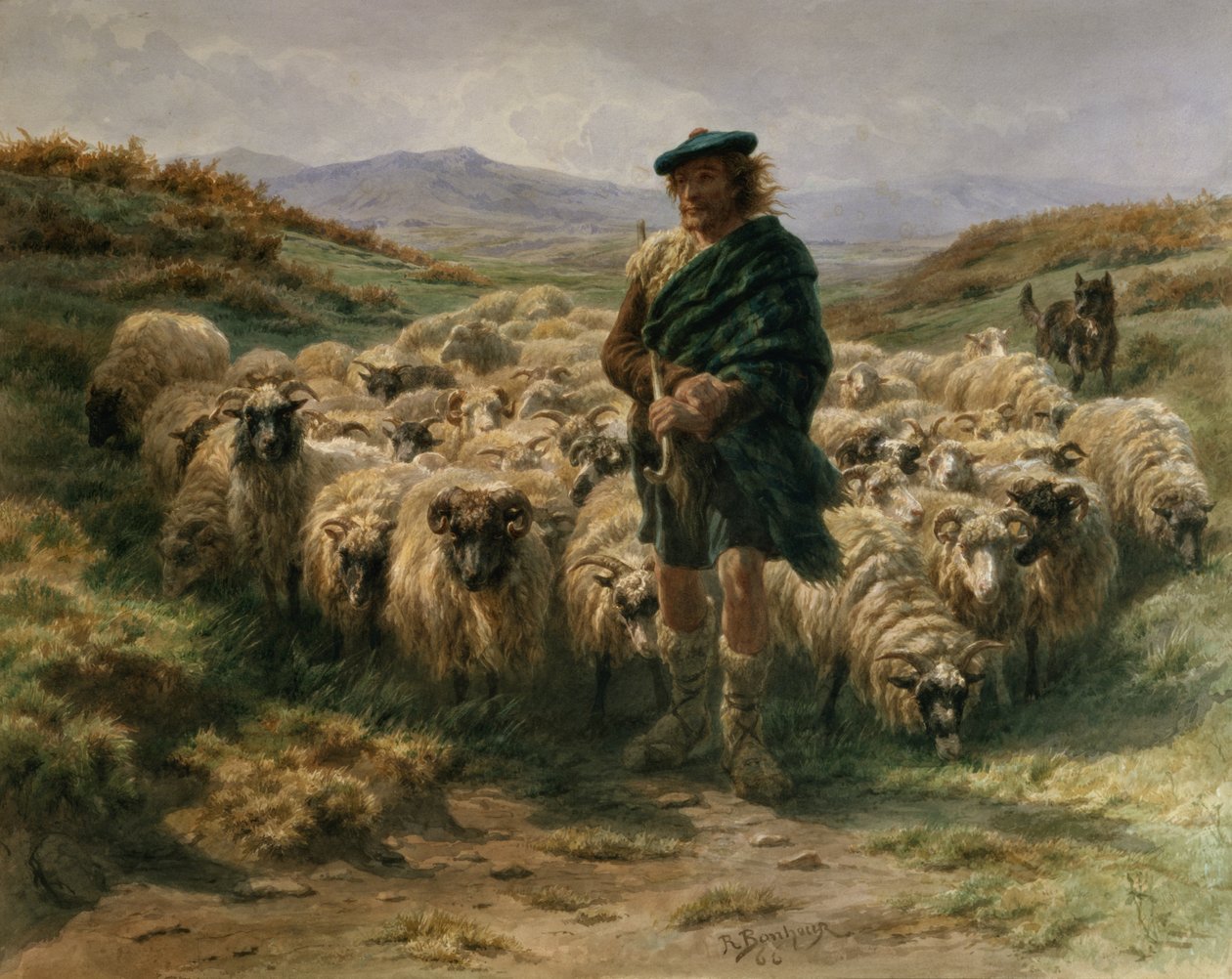 Highland Çoban, suluboya by Rosa Bonheur