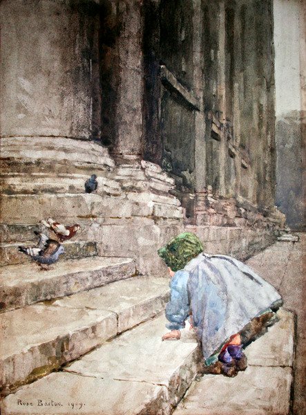 Güvercinleri beslemek by Rose Maynard Barton