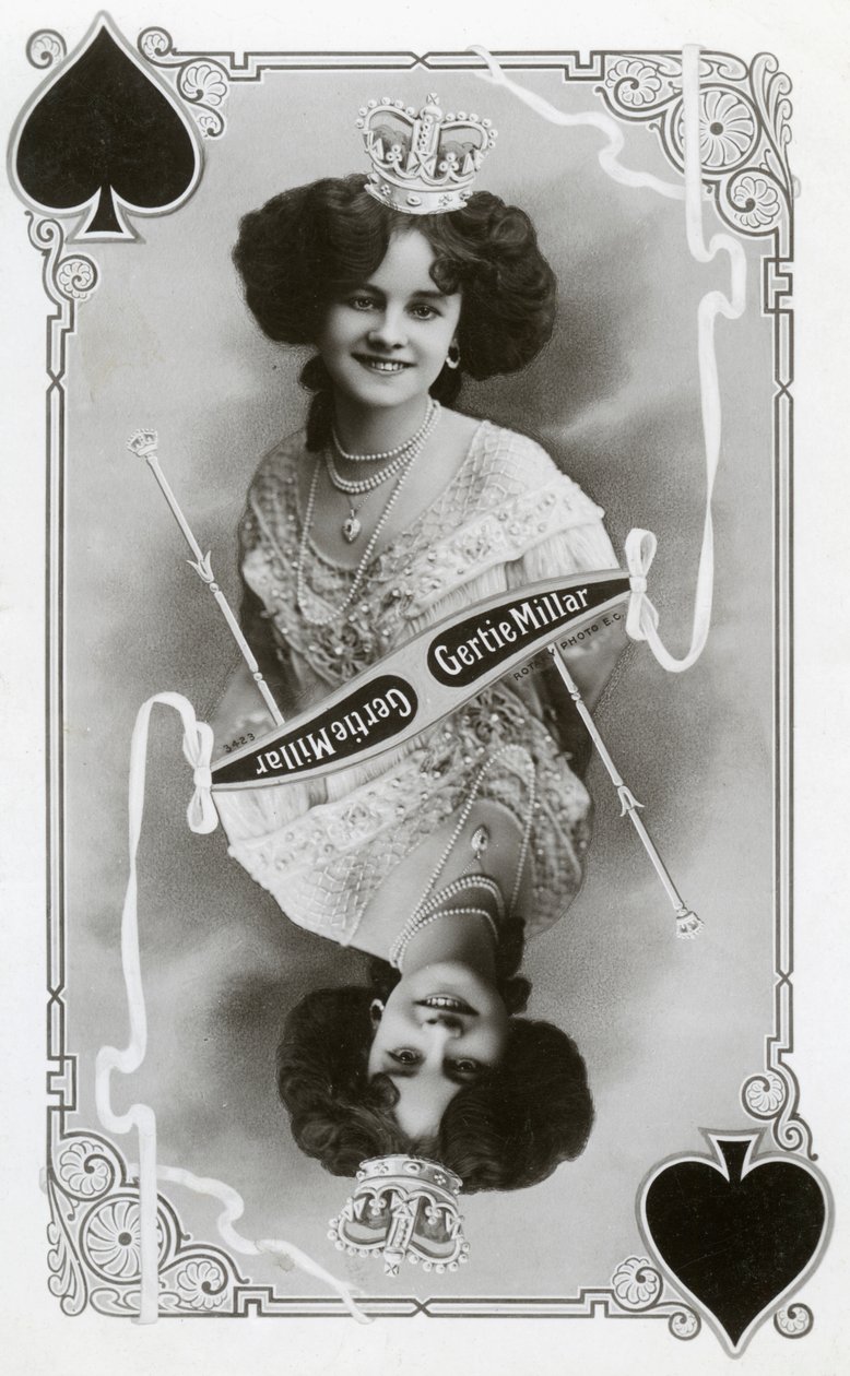 Gertie Millar, İngiliz aktris ve şarkıcı, c1905. by Rotary Photo