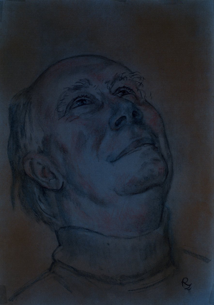 Alan Ayckbourn portresi Zsuzsi Roboz tarafından pastel c by Rudolf Eichstaedt