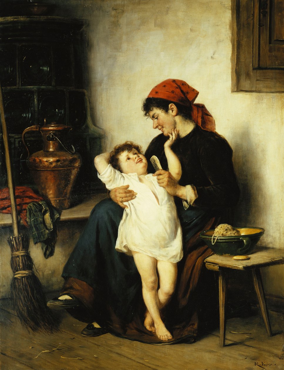 Banyo zamanı, by Rudolf Epp
