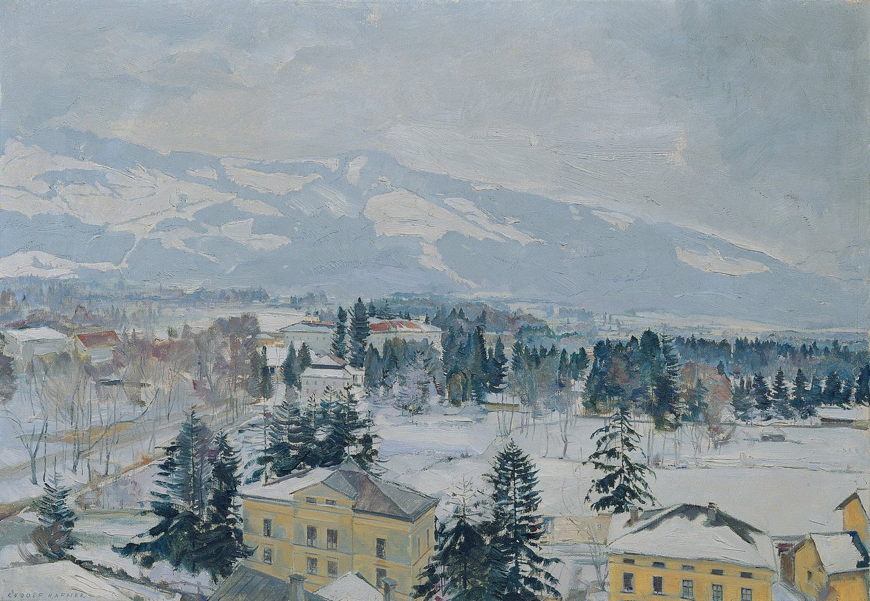 Kapuzinerberg ile Salzburg manzara by Rudolf Hafner