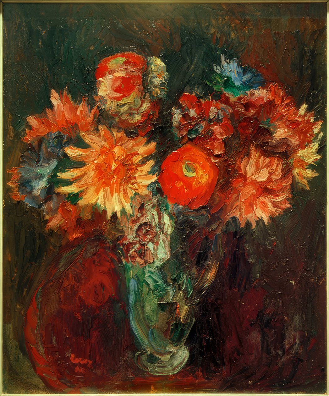 Yıldız çiçeği buketi by Rudolf Levy