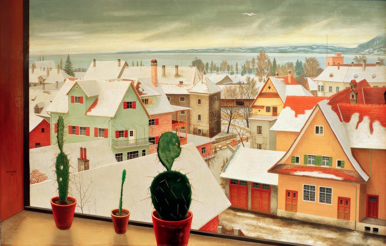 Kış manzarası - stüdyodan görünüm by Rudolf Wacker