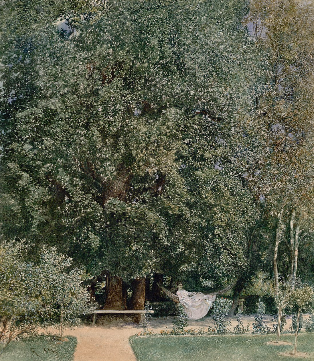 Tepliz'deki kaplıca parkından by Rudolf von Alt