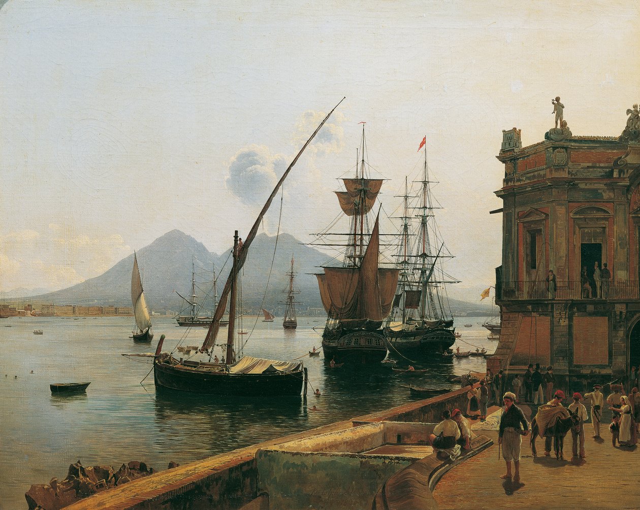 Napoli limanı Vezüv ile by Rudolf von Alt