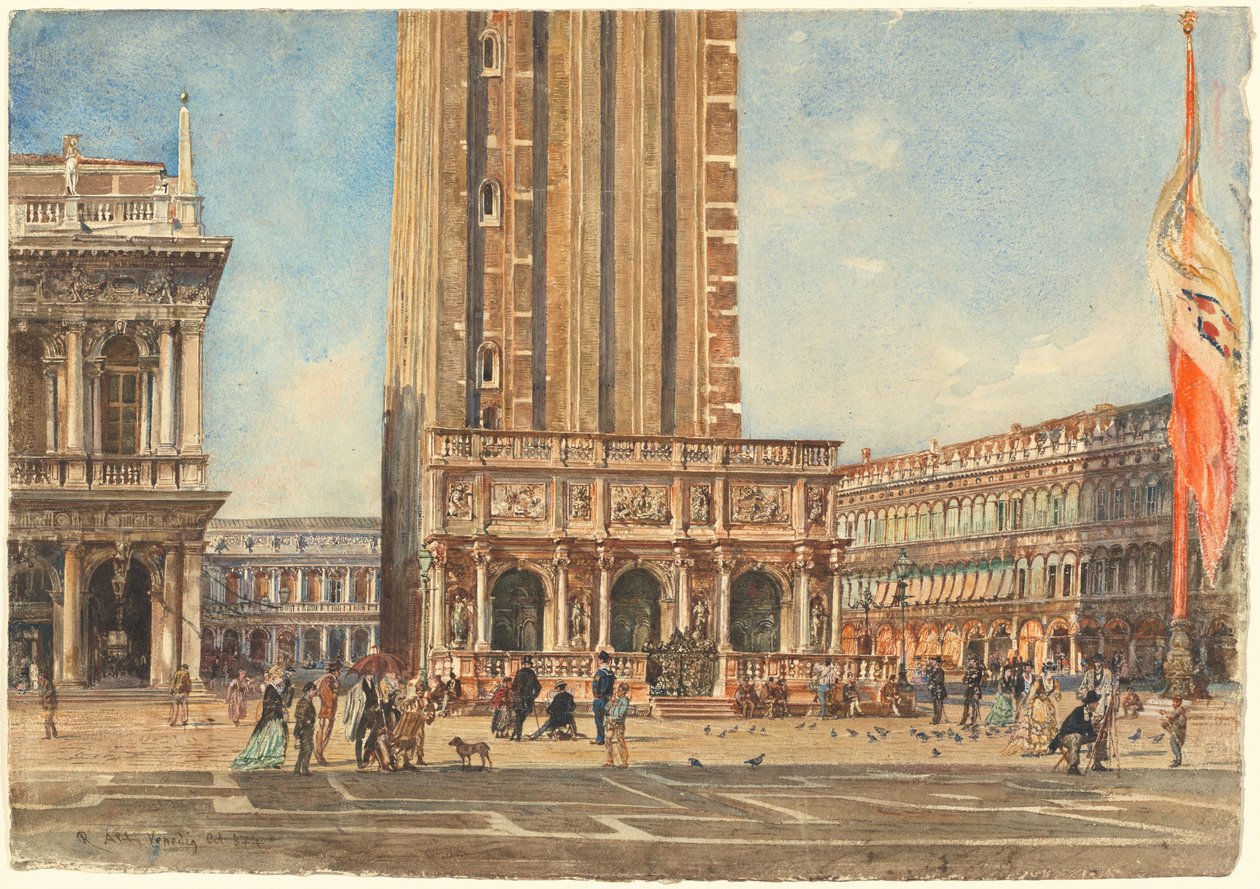 Piazza San Marco by Rudolf von Alt