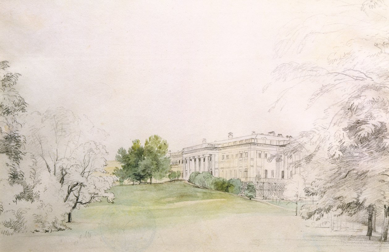 Razumovsky Sarayı (kalem ve wc) by Rudolf von Alt