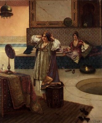 Baş elbisesinin ayarlanması by Rudolphe Ernst