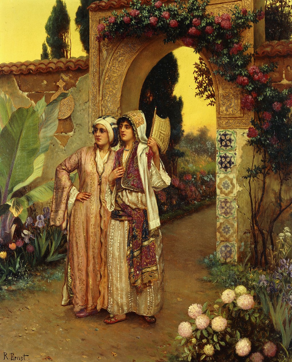 Harem bahçesinde, by Rudolphe Ernst