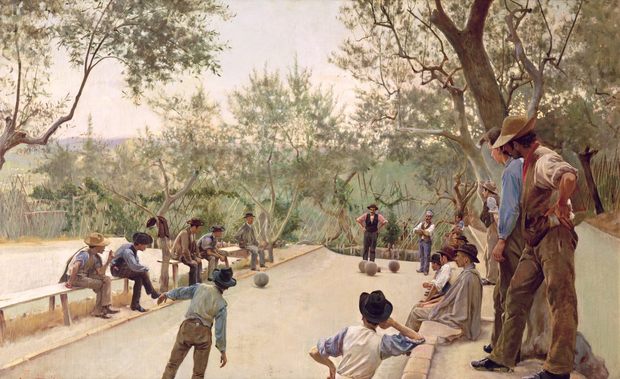 Boules Oyuncuları, 1882 by Ruggero Focardi