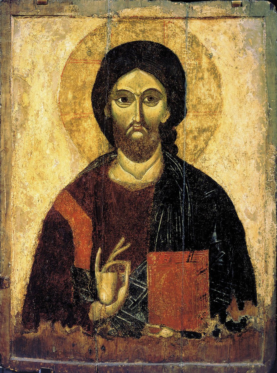 İsa Pantokrator, 13. yüzyıl. by Russian icon.