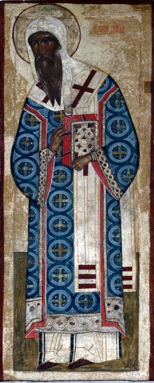 Aziz Metropolit Alexius, 16. yüzyıl. by Russian icon.