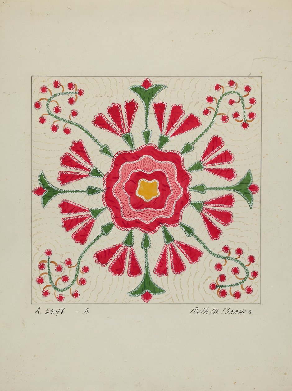 Aplike Yorgan, c. 1940. by Ruth M Barnes