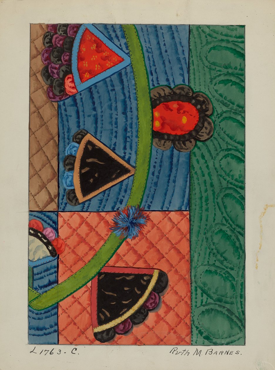 Coverlet Aplike Yorgan, c. 1936. by Ruth M Barnes