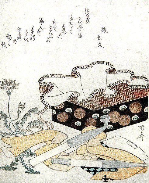 Borular ve Karahindiba (renkli tahta baskı) by Ryuryukyo Shinsai