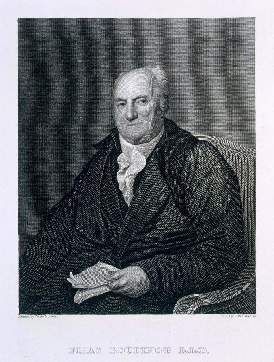 ಎಲಿಯಾಸ್ ಬೌಡಿನೋಟ್, ಜಾನ್ ವೆಸ್ಲಿ ಪ್ಯಾರಡೈಸ್ (1809-62) ಟರ್ಕ್‌ನಿಂದ ಕೆತ್ತಲಾಗಿದೆ by S.L. and Jewitt, T.O.S. Waldo