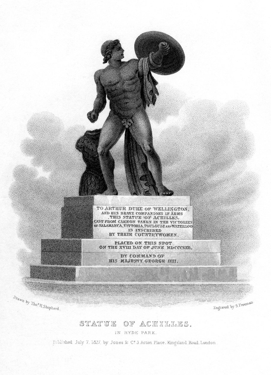 Aşil Heykeli, Hyde Park, Londra, 1827. by S. Freeman