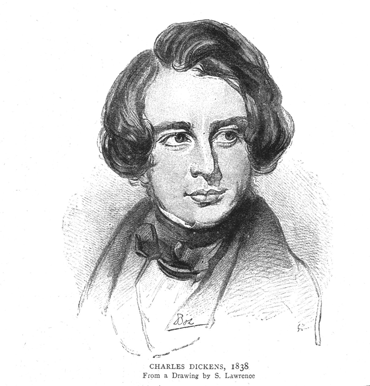 Charles Dickens, 1838 by S. Lawrence