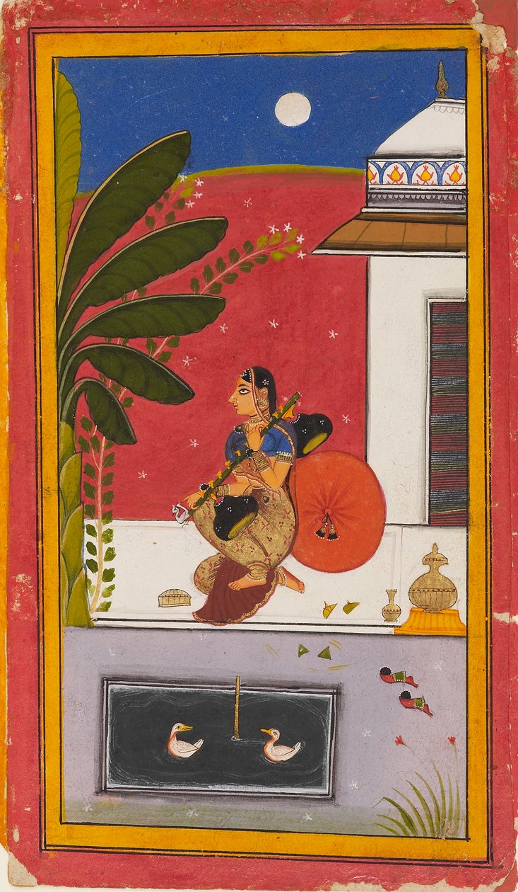Vina oynayan bir bayan, 1630-1640 by Sahibdin