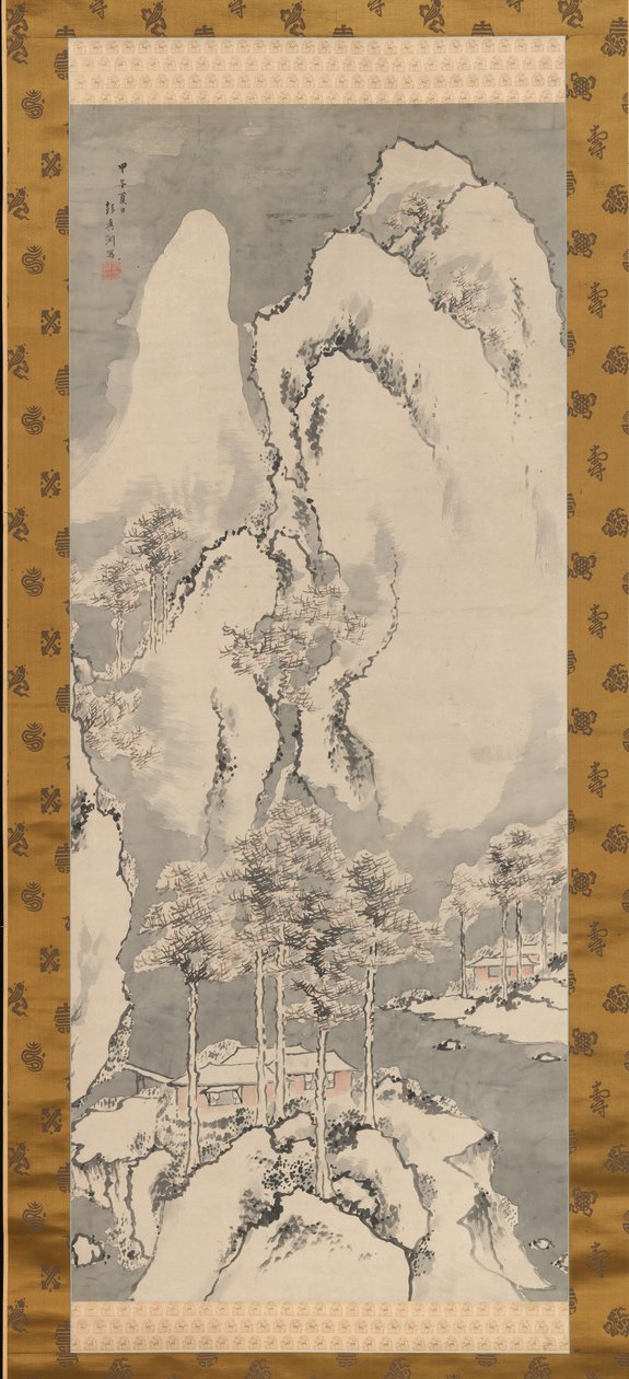Karlı Manzara, 1744. by Sakaki Hyakusen