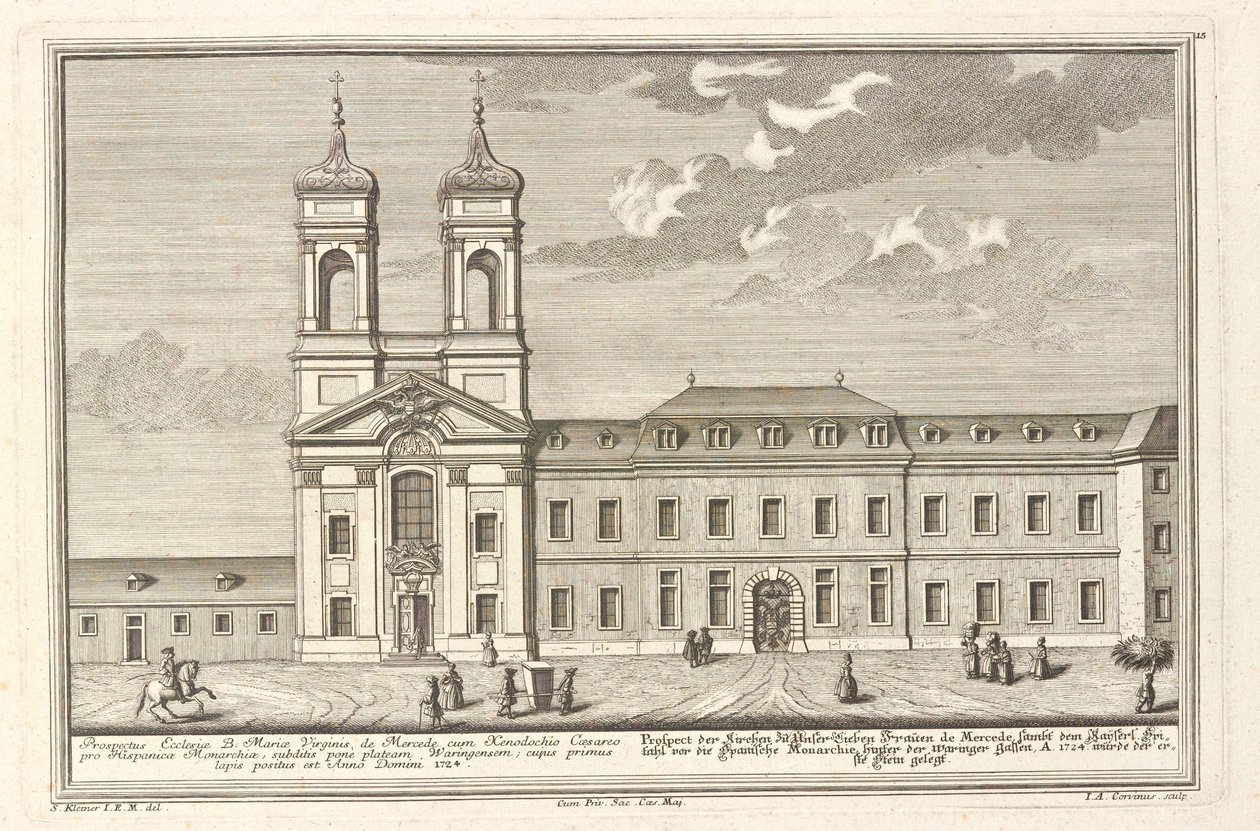 İspanyol Hastanesi ve Santa Maria de Mercede Kilisesi by Salomon Kleiner