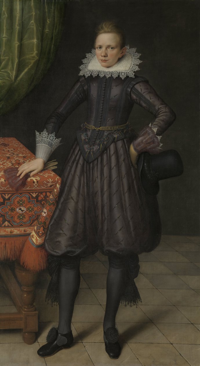 Genç bir adamın portresi, muhtemelen Peter Courten (1599-1624) by Salomon Mesdach