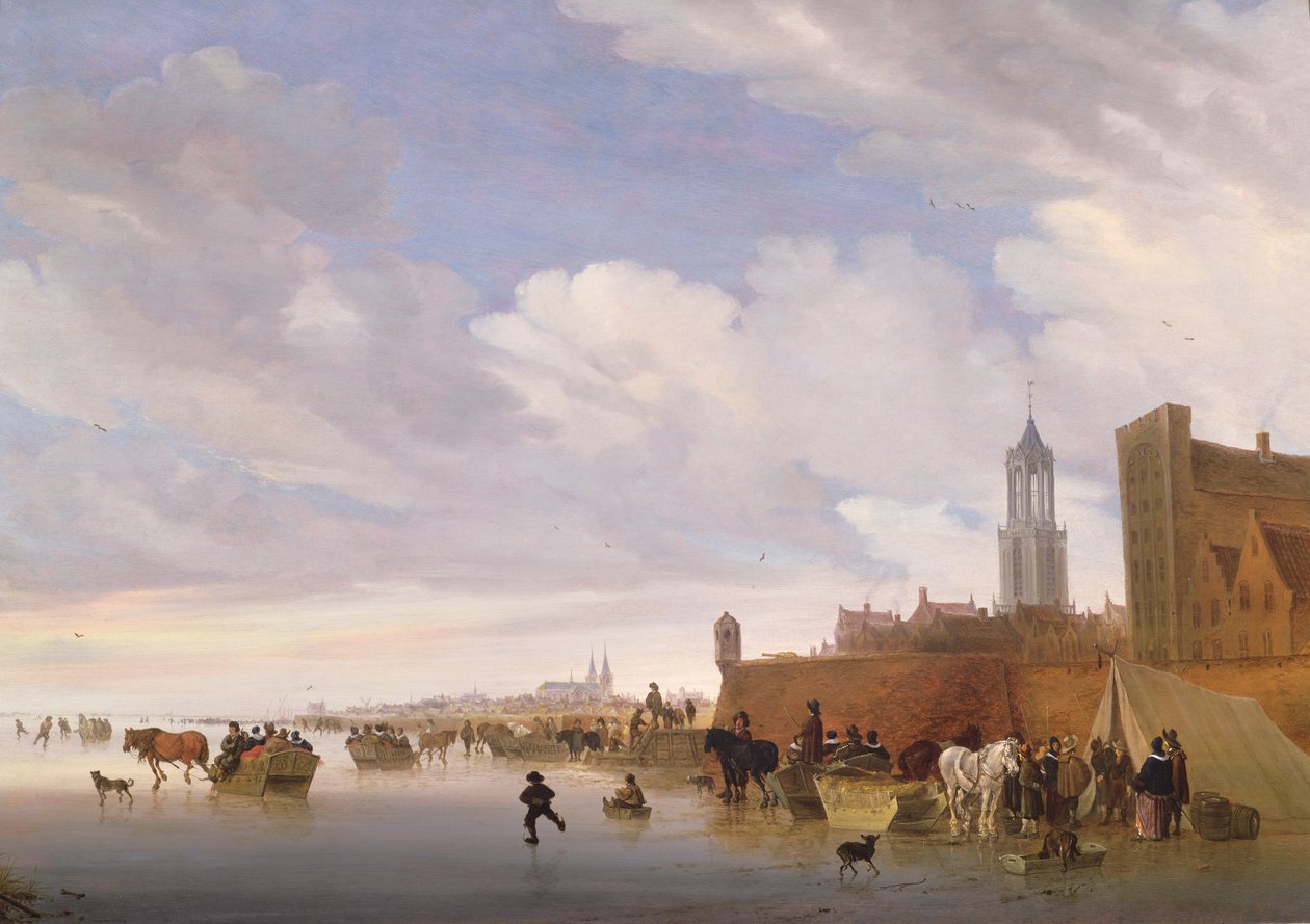 Utrecht yakınlarındaki kış manzarası, 1658 by Salomon van Ruisdael or Ruysdael