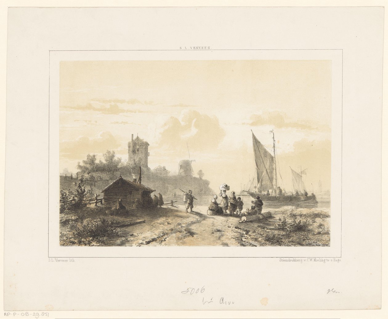 Liman çevresinde etkinlik by Salomon Leonardus Verveer