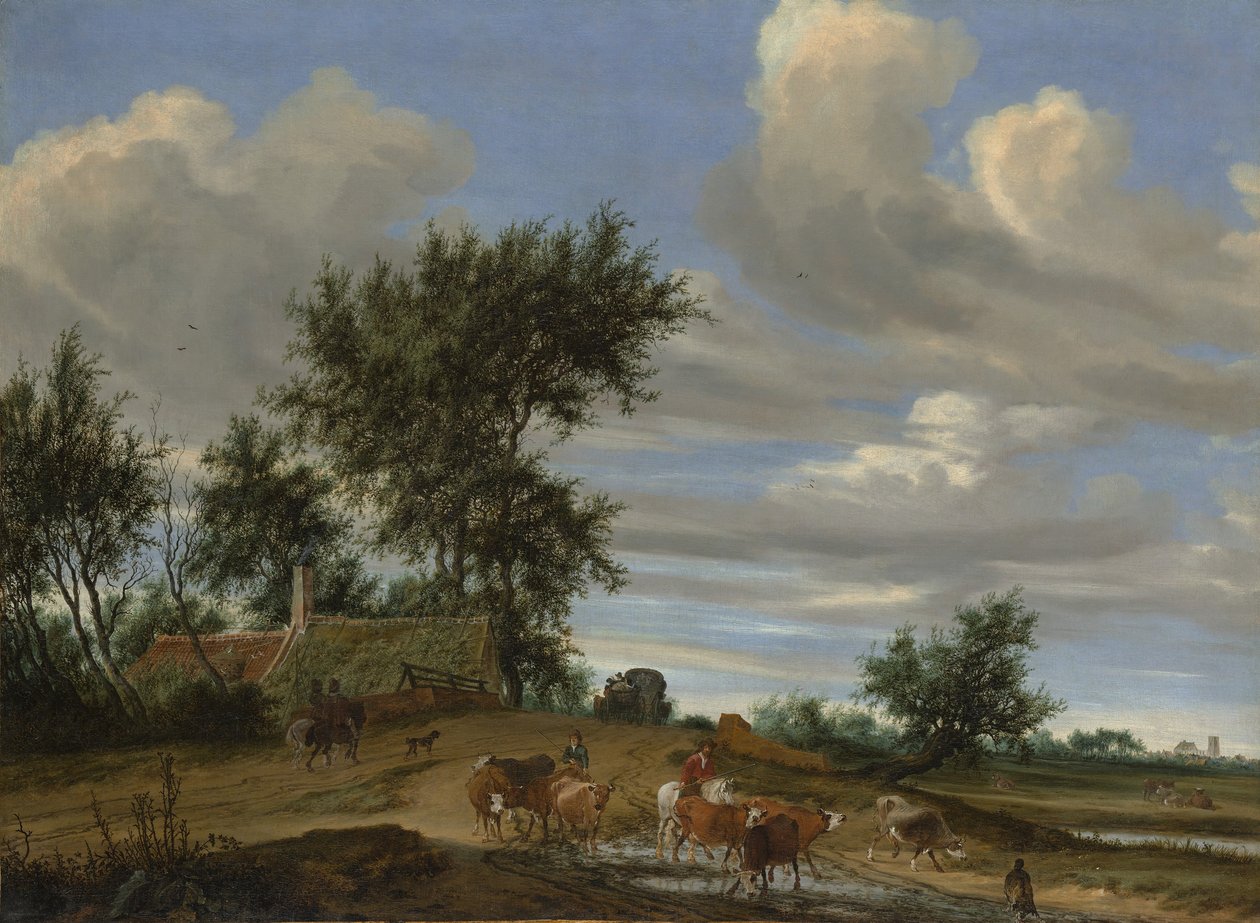 Bir Köy Yolu, 1648. by Salomon Ruysdael