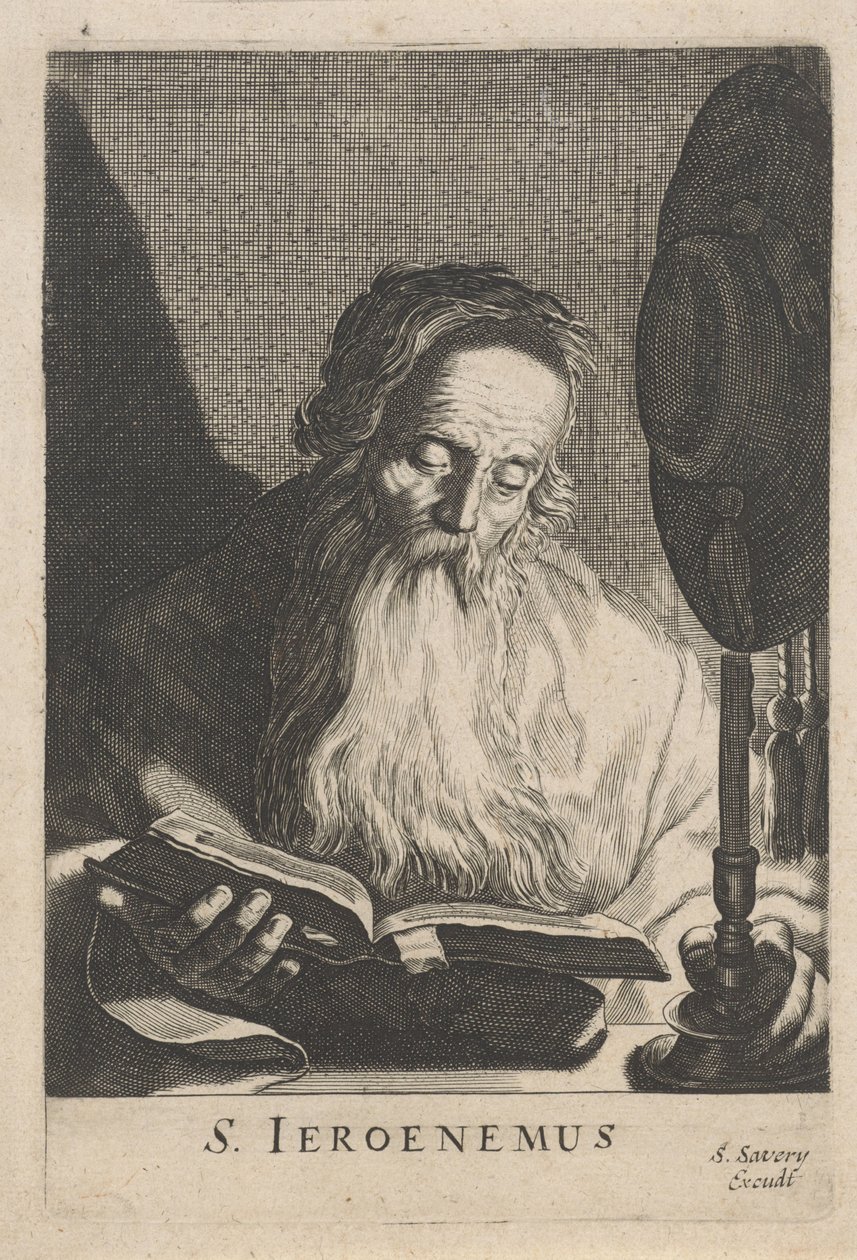 H. Hieronymus mum ışığında okuma by Salomon Savery (attributed to)