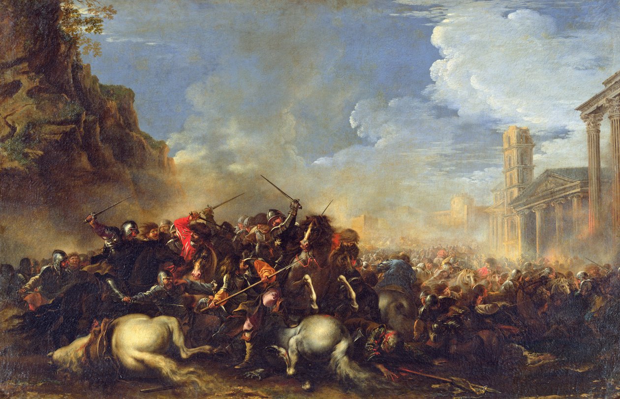 Savaş Sahnesi, c.1641-42 by Salvator Rosa