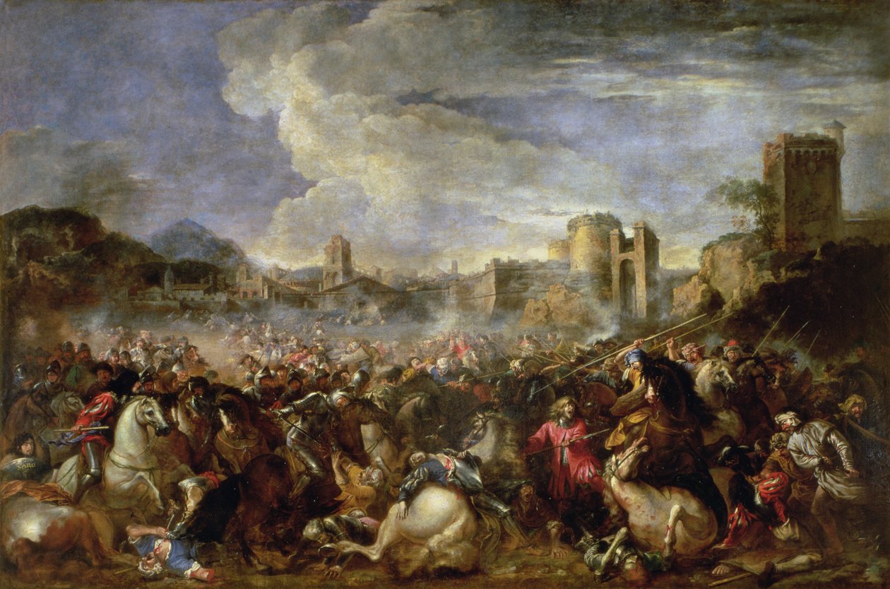 Savaş sahnesi by Salvator Rosa