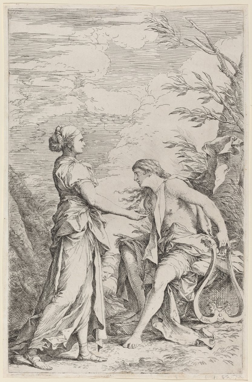 Apollon ve Cumali Sibyl by Salvator Rosa