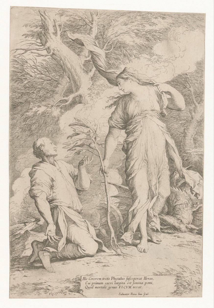 Ceres ve Phytalus by Salvator Rosa