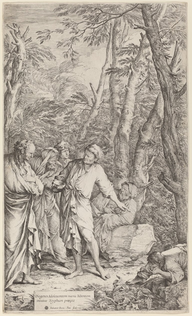 Diogenes Kasesini Uzaklaştırıyor by Salvator Rosa