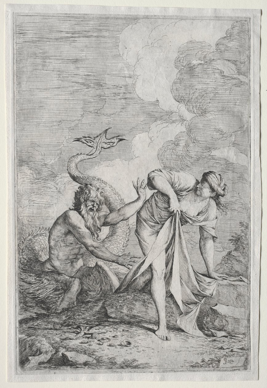 Glaucus ve Scylla, c. 1661. by Salvator Rosa
