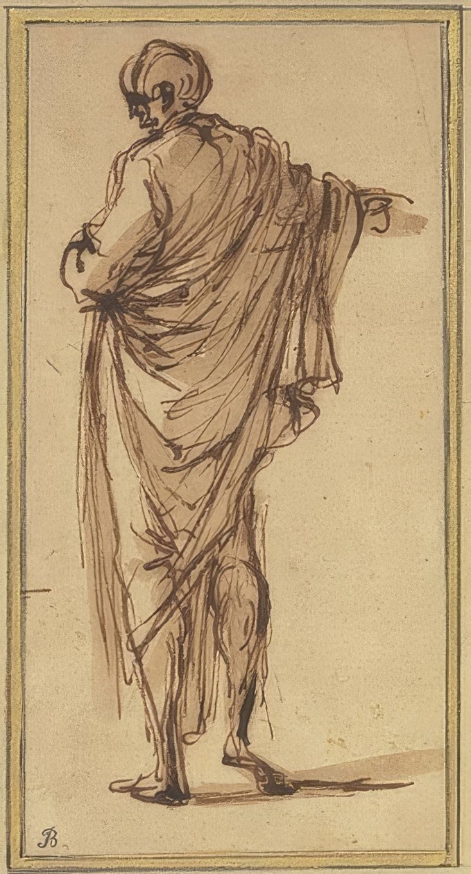 Ayakta duran şekil by Salvator Rosa