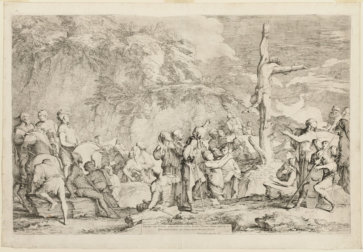 Polycrates'in Çarmıha Gerilmesi by Salvator Rosa
