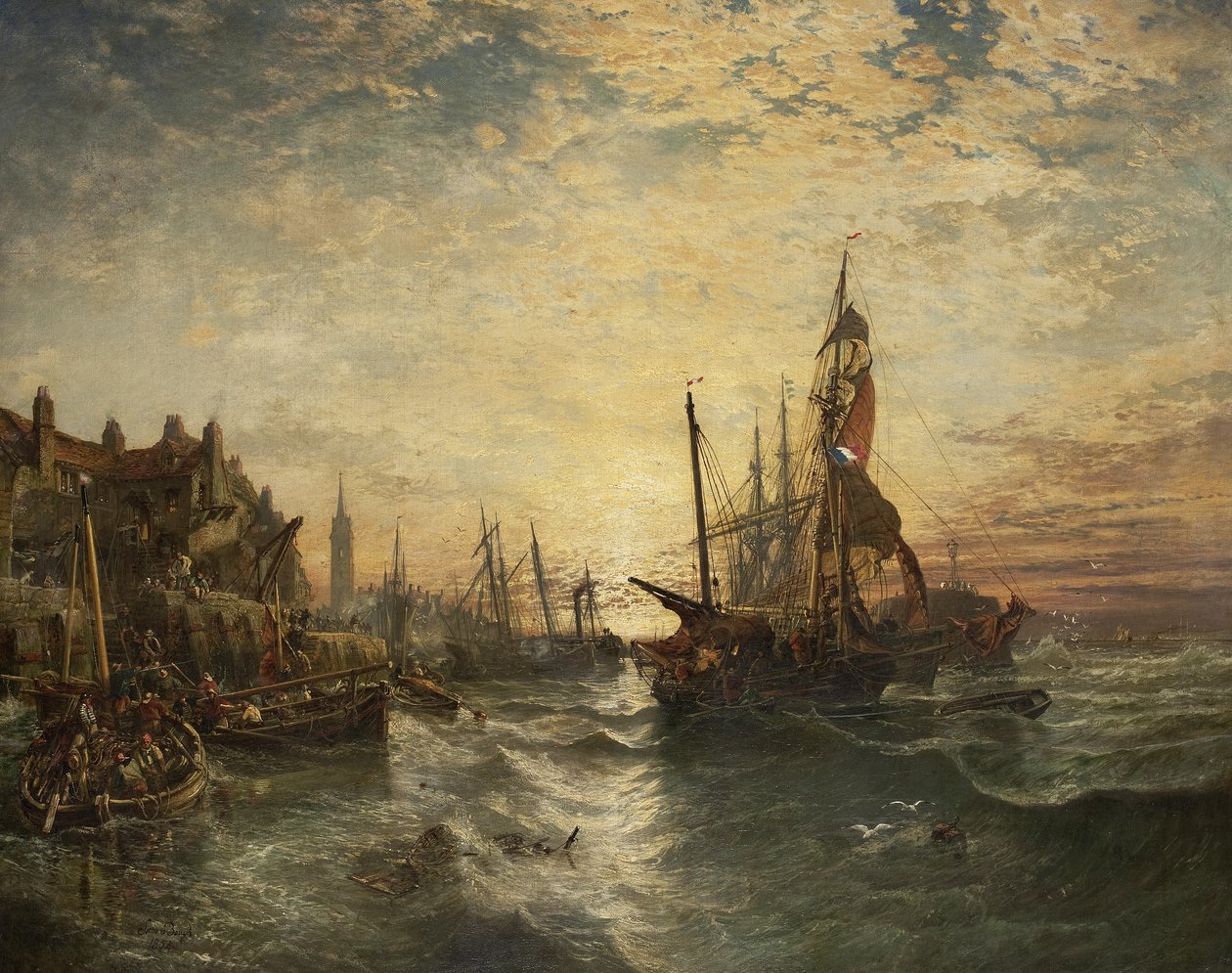 Batı Wemyss Harbour Fife by Samuel Bough