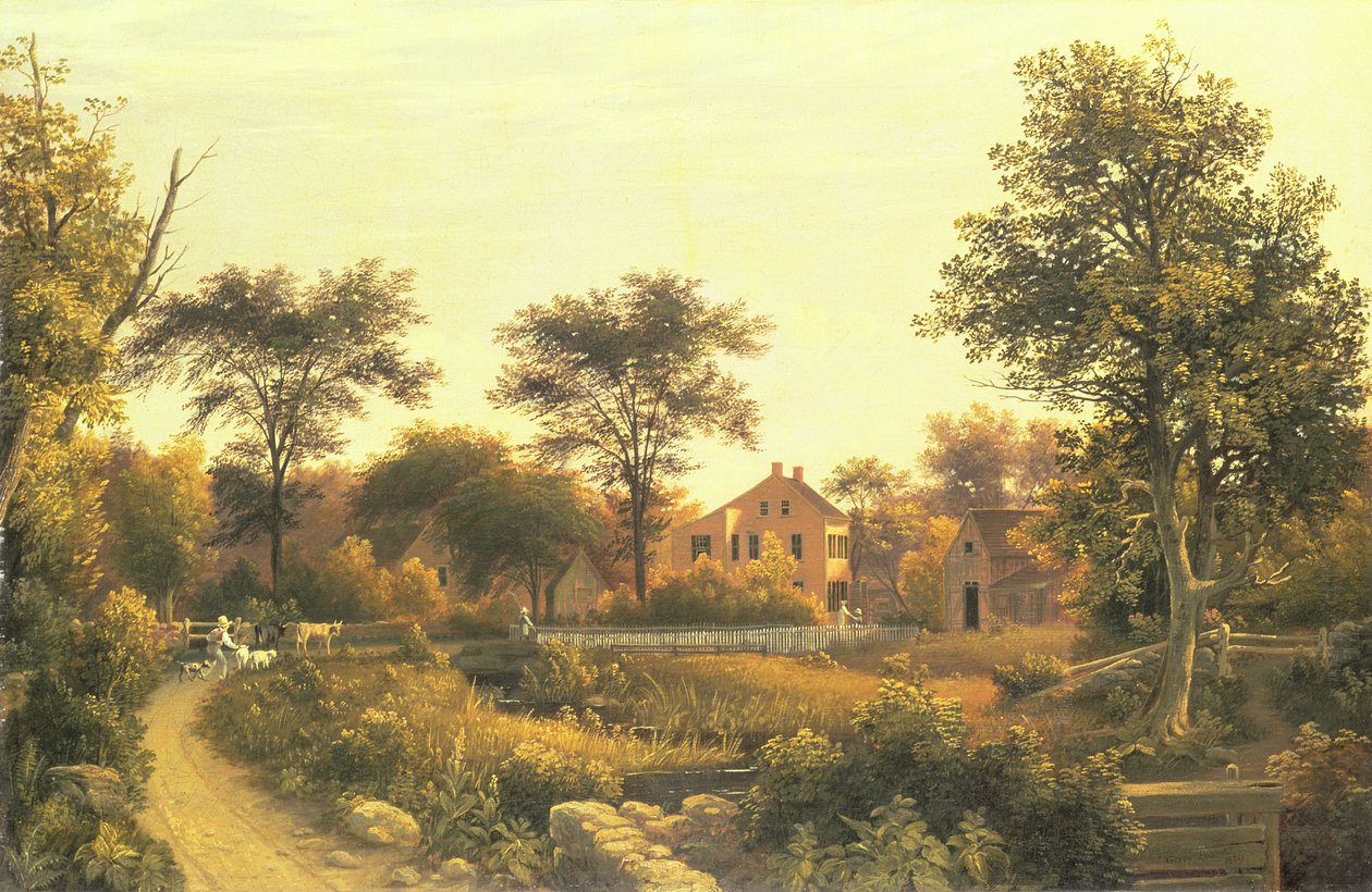 New England Çiftliği, 1839 by Samuel Lancaster Gerry