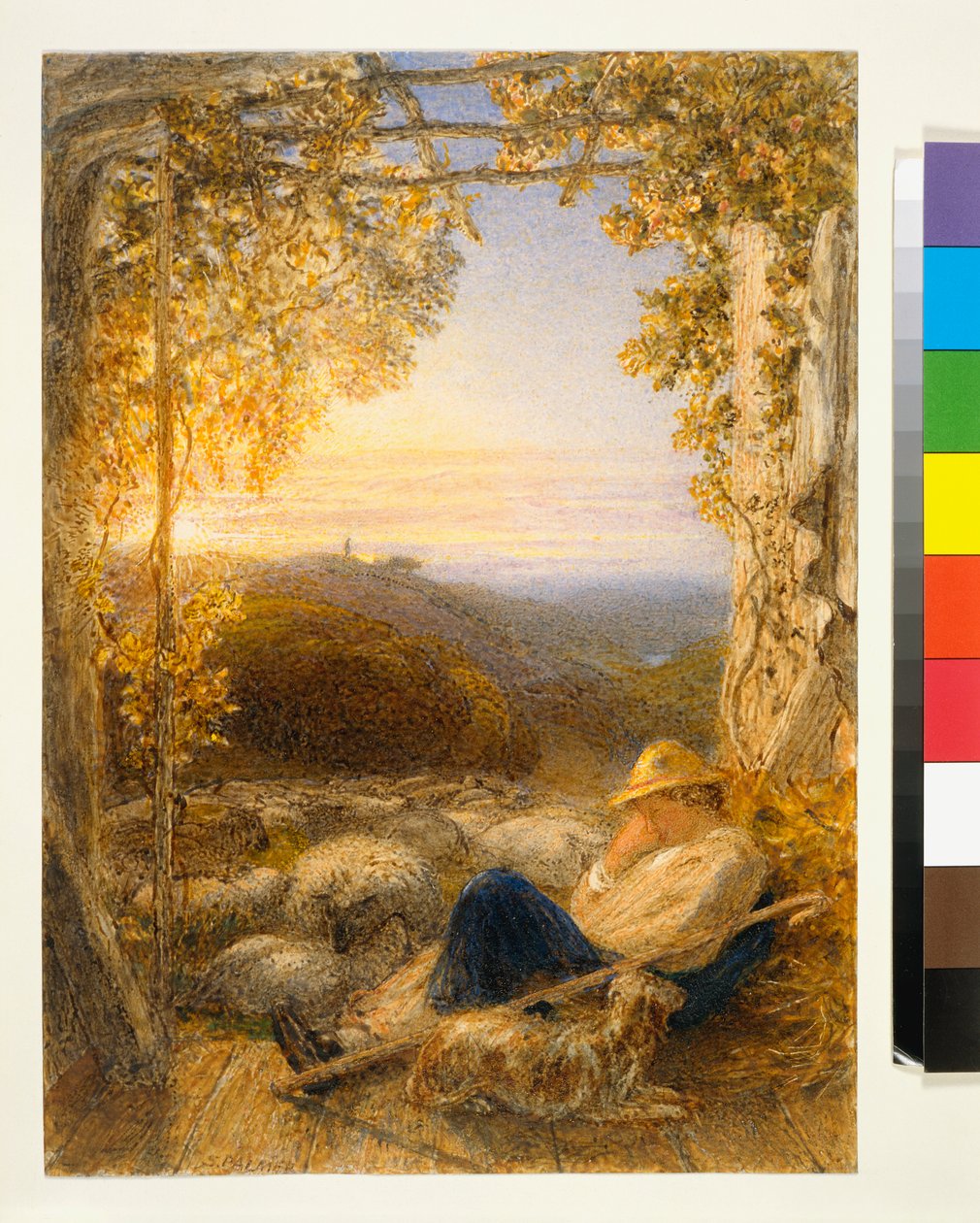 Uyuyan Çoban - Sabah, 1857 dolayları by Samuel Palmer