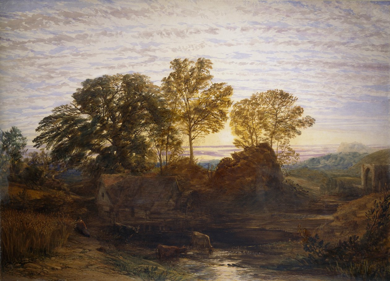 Su Değirmeni, 19. yüzyıl by Samuel Palmer