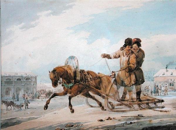 Rus kızağı by Samuel Colman