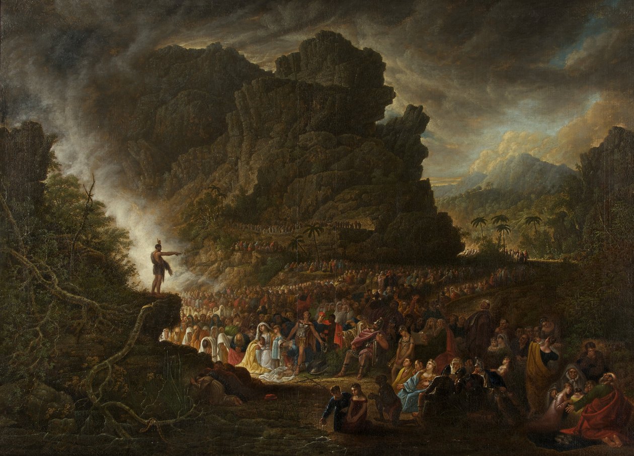 Vahşi Doğada Vaaz Veren Aziz John by Samuel Colman